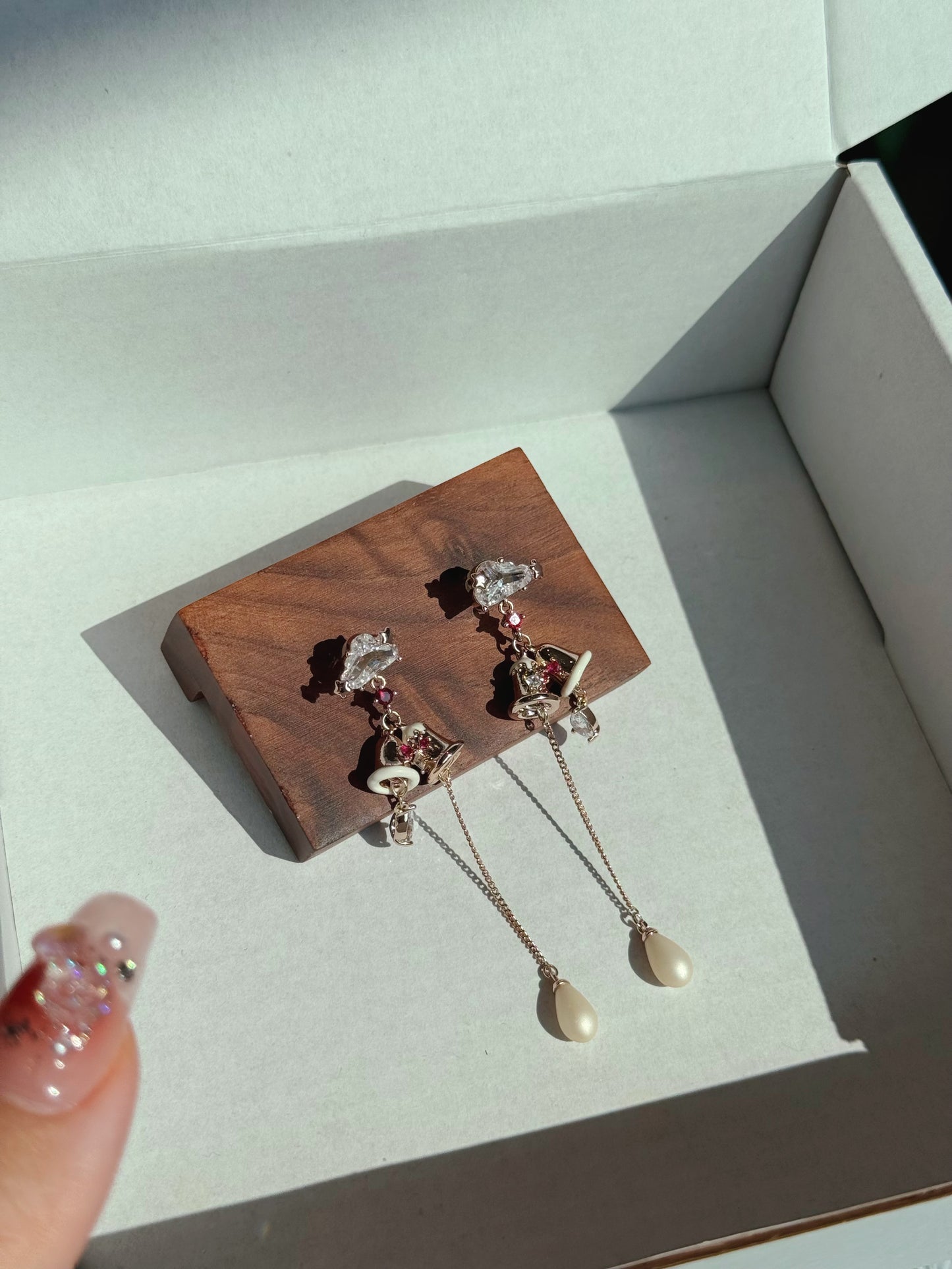 【Premium quality】925 Sterling Silver Christmas Bell Drop Earrings