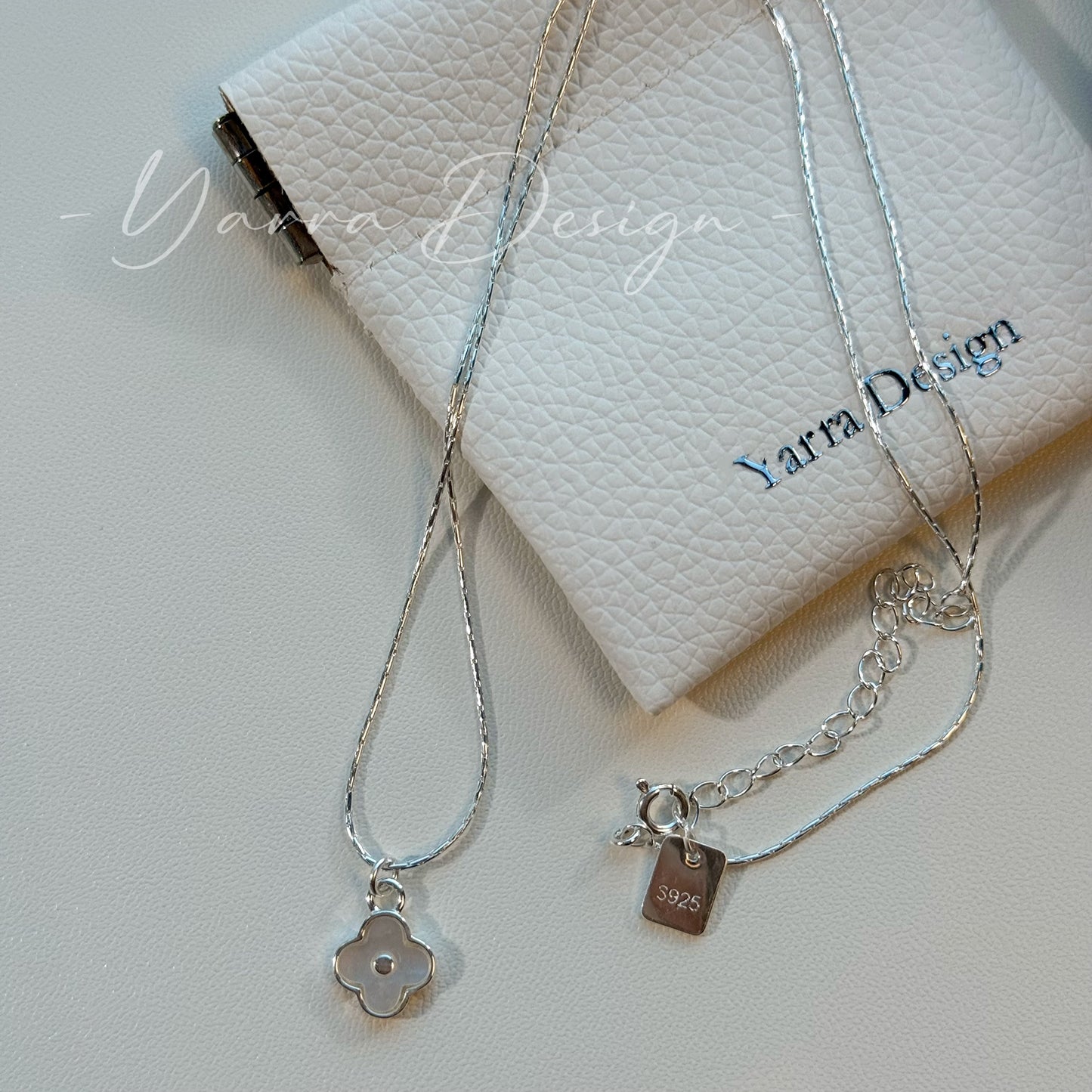 Sterling Silver Dainty Four Leaf Clover Necklace