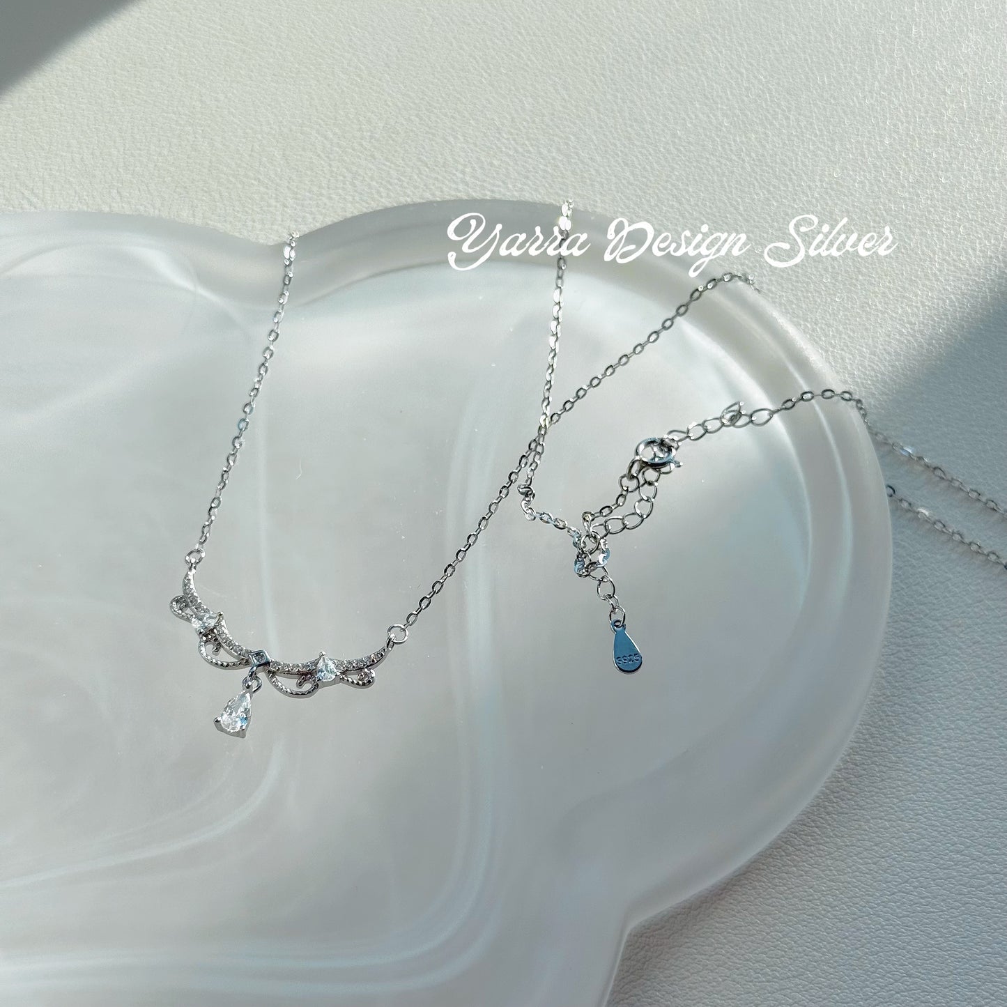 S925 Sterling Silver Princess Style Necklace