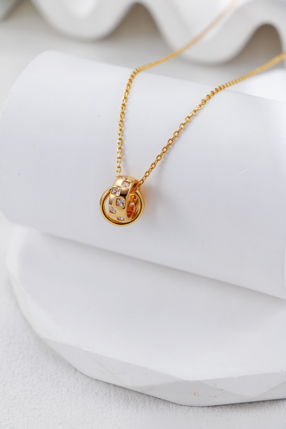 【Premium Quality】S925 Silver Double Ring Necklace