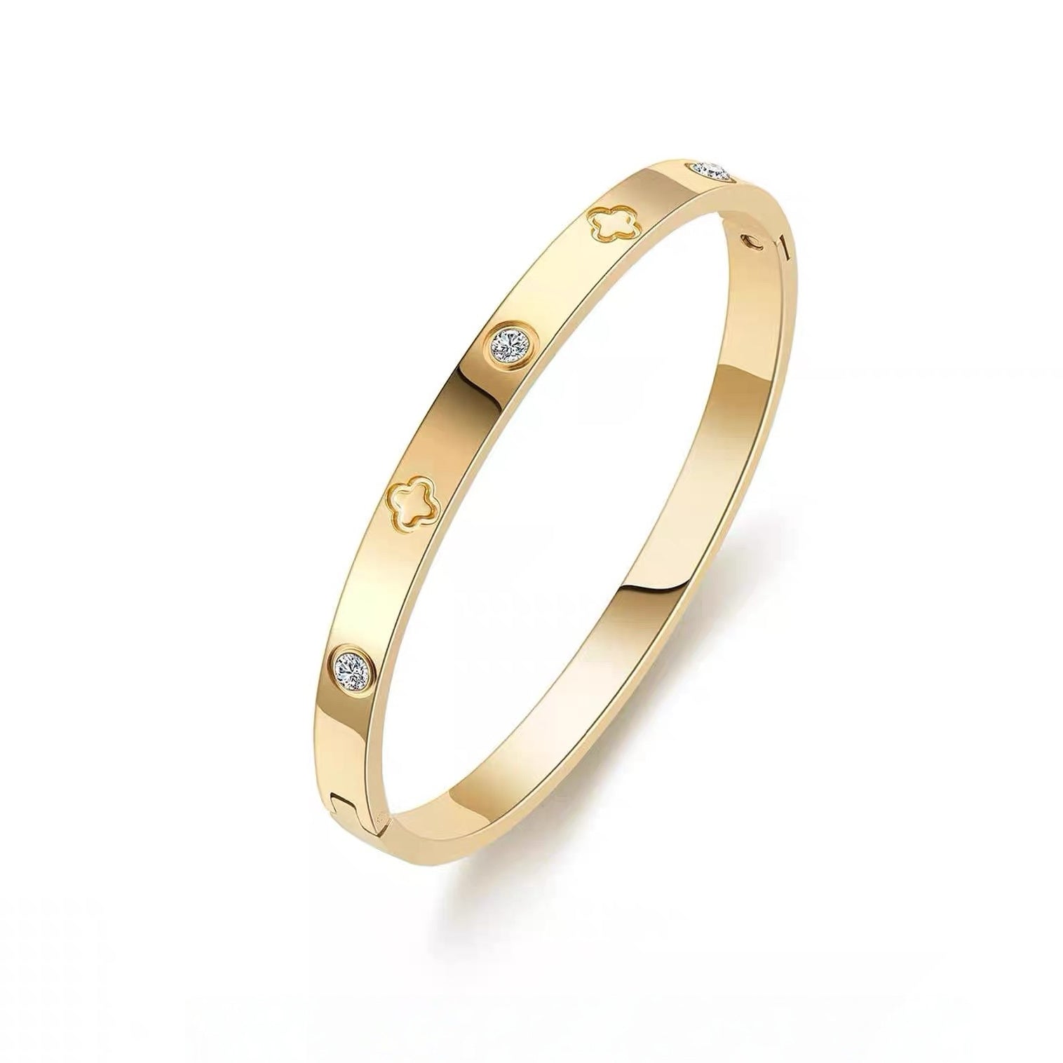 Lucky Clover Stainless Steel Bracelet