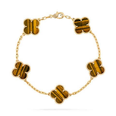 【Premium Quality】CNC Lucky Clover Five-Flower Bracelet