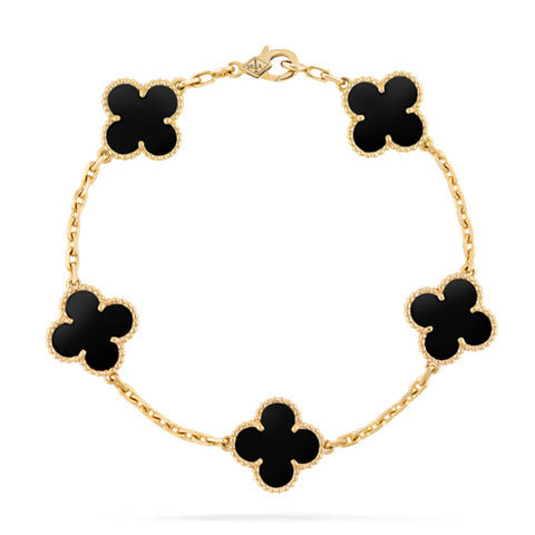 【Premium Quality】CNC Lucky Clover Five-Flower Bracelet
