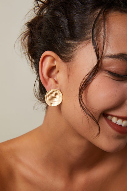 【Premium quality】925 Sterling Silver Matte Texture Minimalist Earrings