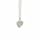 Zircon Heart Pendant Necklace