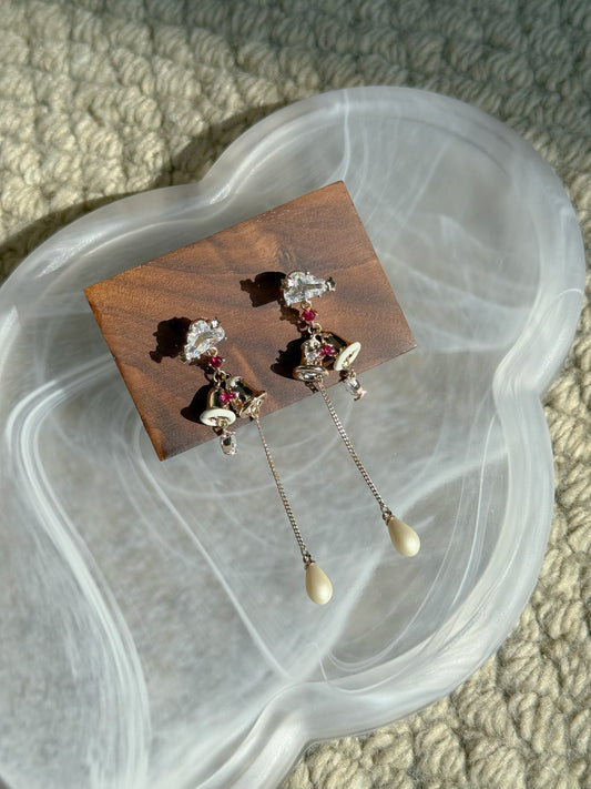 【Premium quality】925 Sterling Silver Christmas Bell Drop Earrings