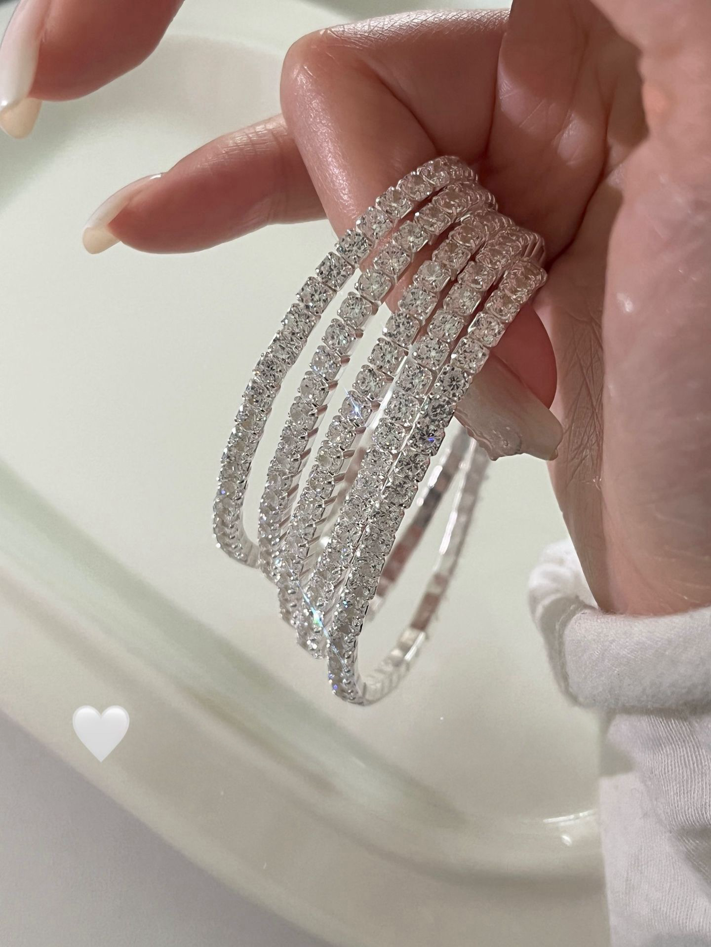 Linked Zircon Bracelet – 925 Sterling Silver