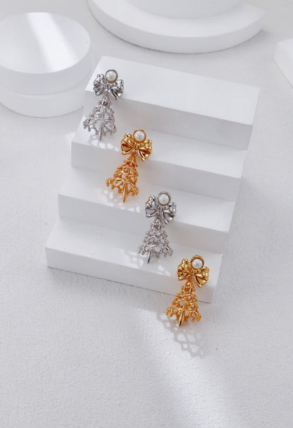 【Premium quality】925 Sterling Silver Christmas Tree Earrings