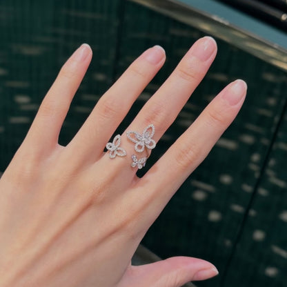 Triple Butterfly Ring