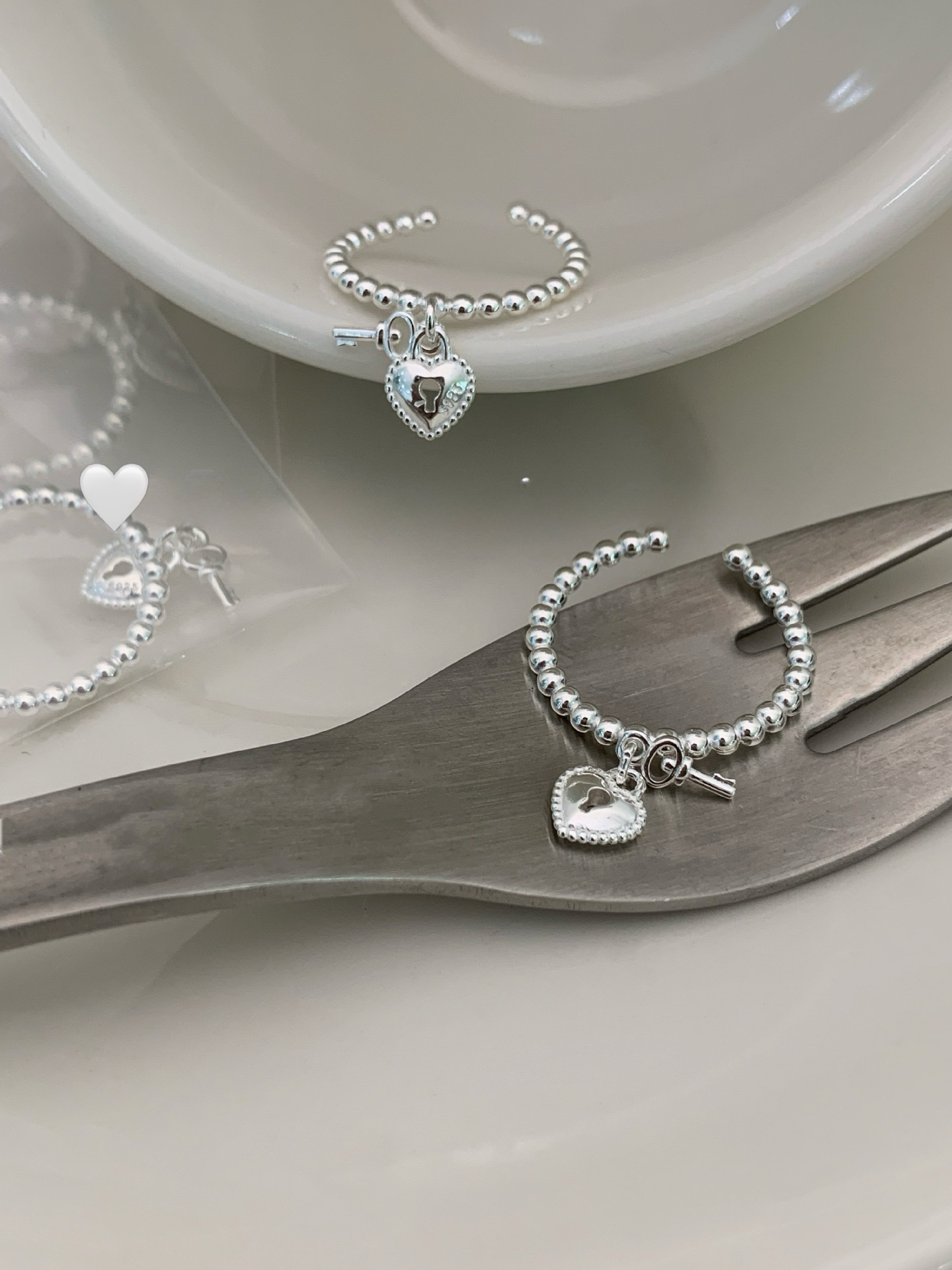 Heart Key Open Ring