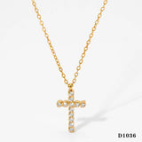 Full Diamond Cross Stainless Steel Necklace