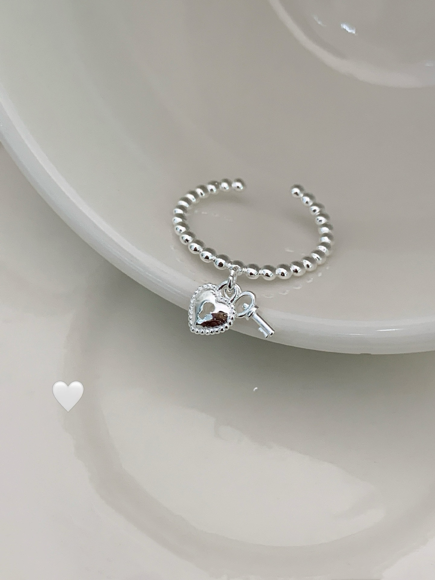 Heart Key Open Ring