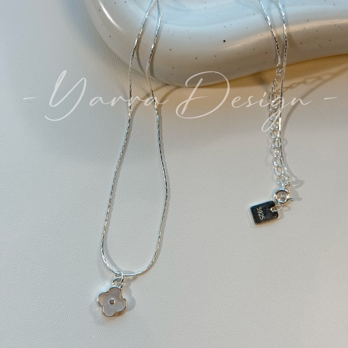 Sterling Silver Dainty Four Leaf Clover Necklace