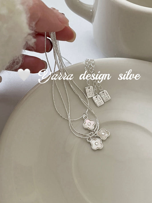 Sterling Silver Dainty Four Leaf Clover Necklace