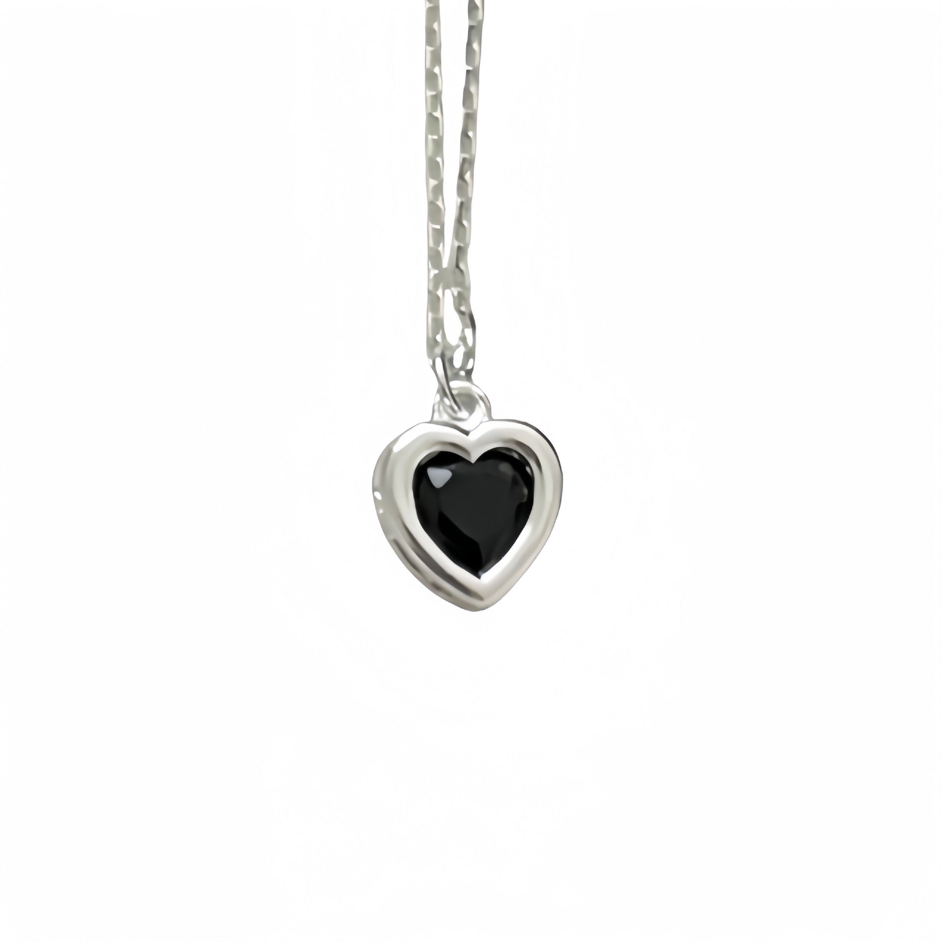 Zircon Heart Pendant Necklace