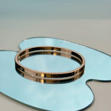 Minimalist Crystal Bangle - Rose gold