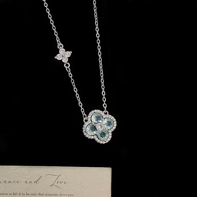 Sakura Necklace (pink/blue/silver)