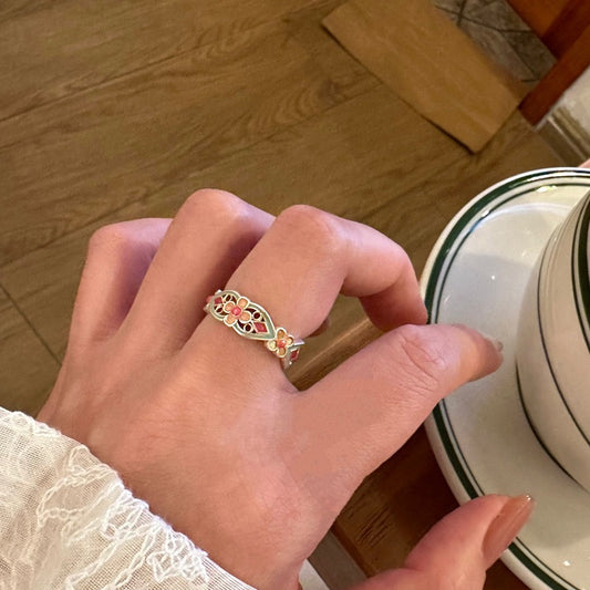 S999 Silver Adjustable Ring | Palace Style | High Craftsmanship