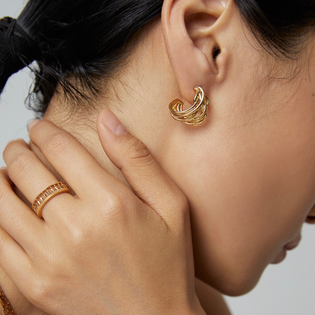 【Premium Quality】S925 Silver Thread Line Earrings