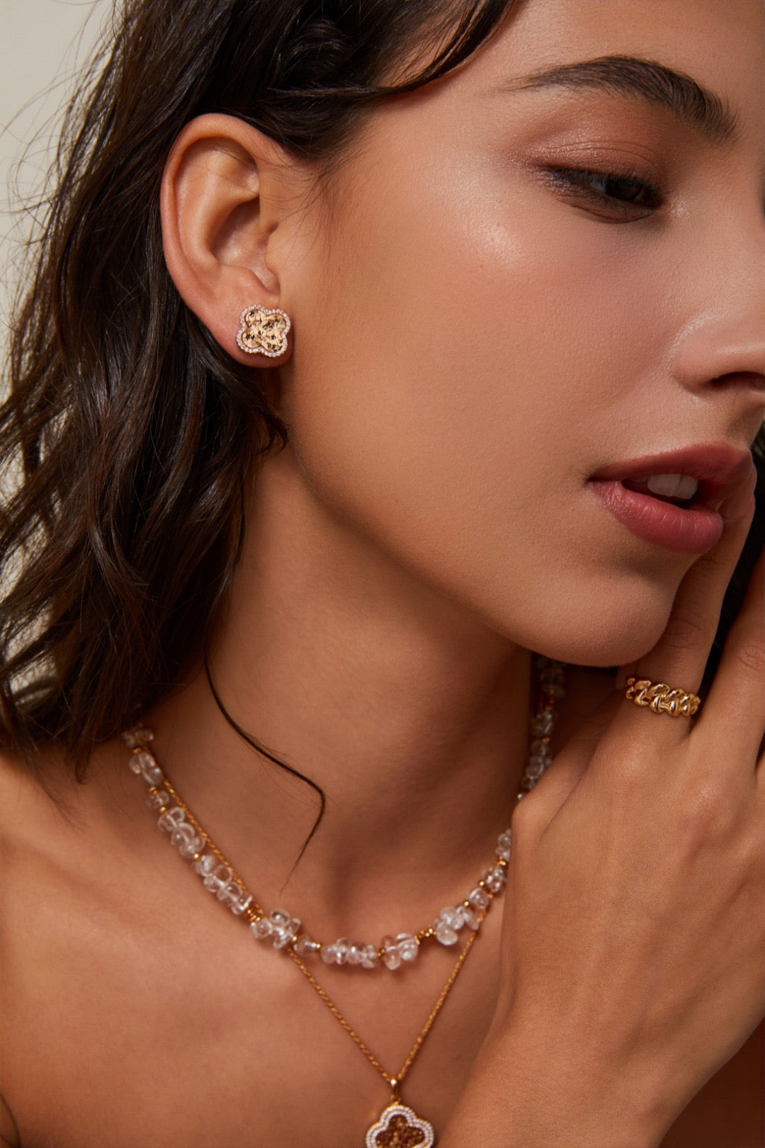 【Premium Quality】S925 Silver Four-Leaf Clover Stud Earrings