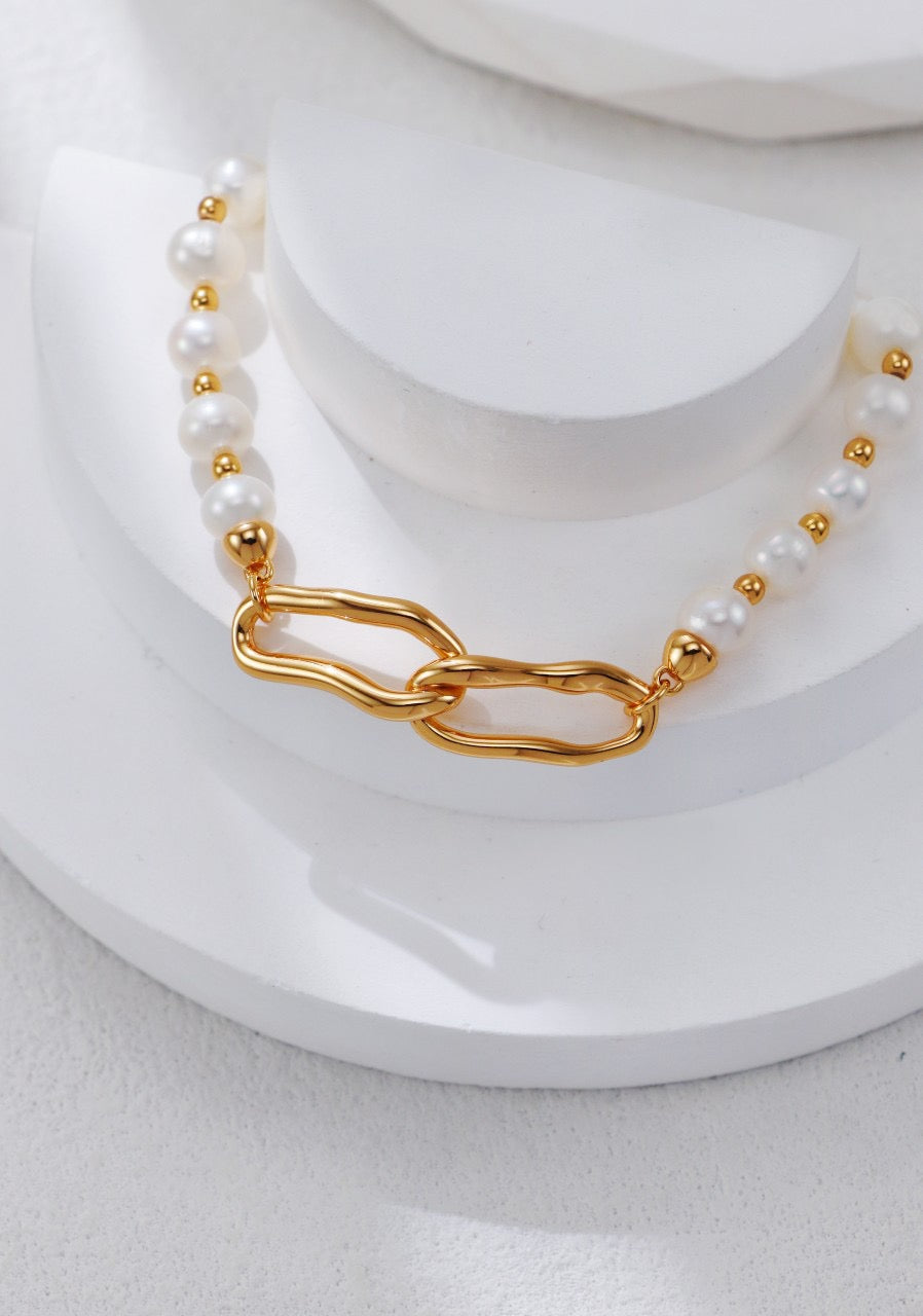 【Premium Quality】S925 Silver Bracelet with Natural Pearls