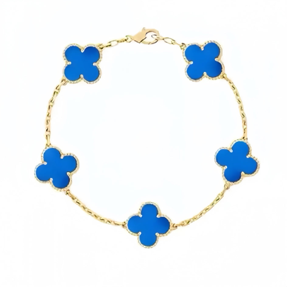 【Premium Quality】CNC Lucky Clover Five-Flower Bracelet