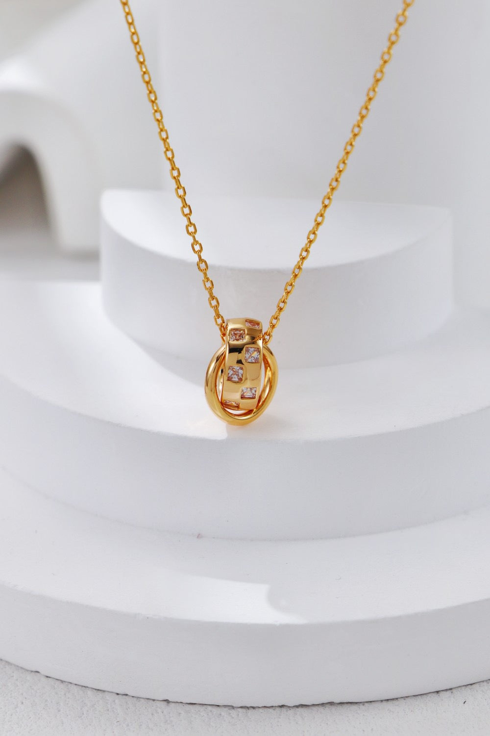 【Premium Quality】S925 Silver Double Ring Necklace