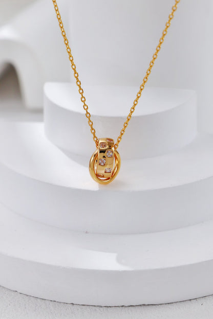 【Premium Quality】S925 Silver Double Ring Necklace