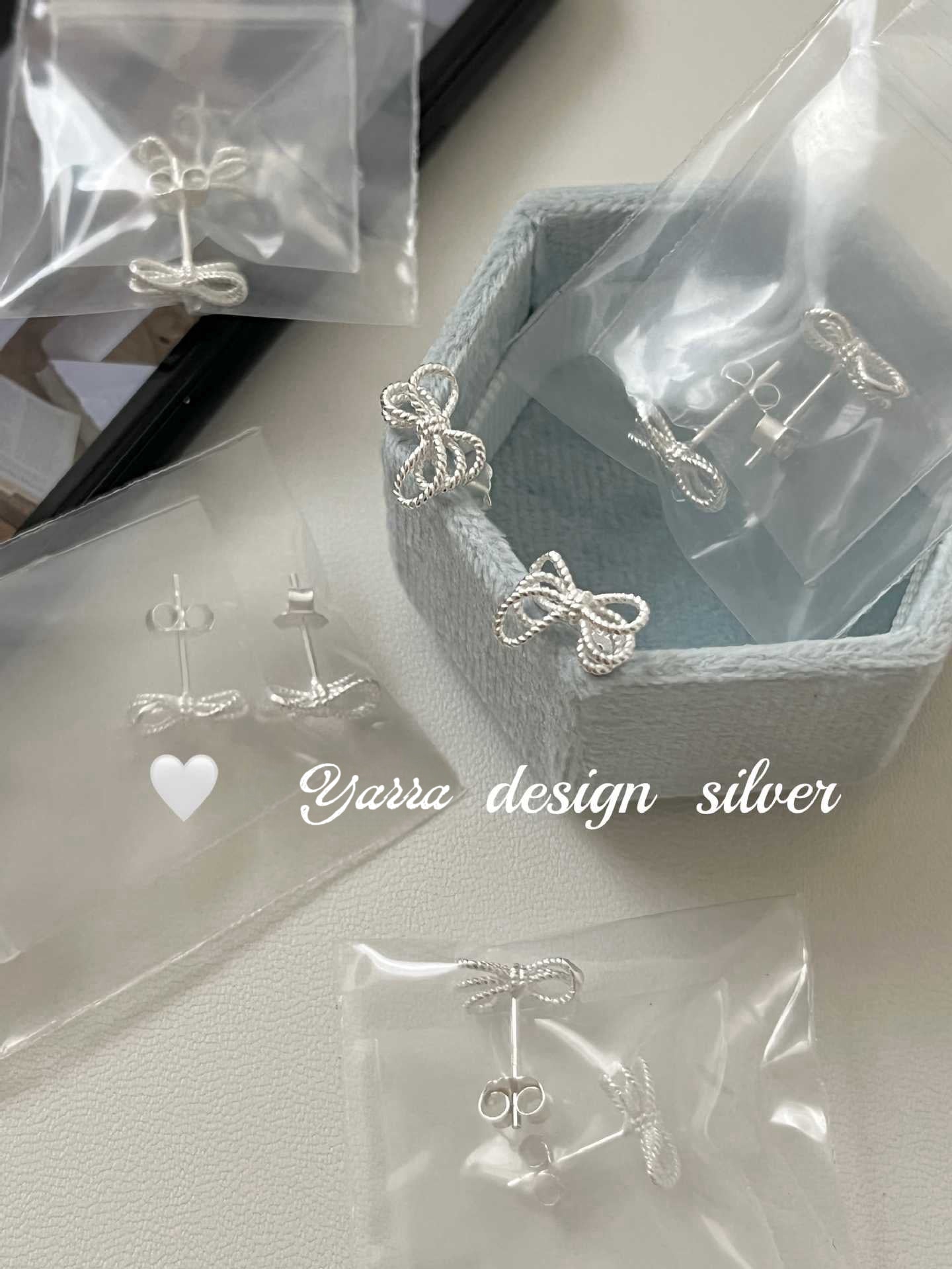 S925 Sterling Silver Layered Hollow Bow & Twist Knot Stud Earrings