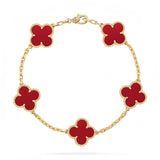 【Premium Quality】CNC Lucky Clover Five-Flower Bracelet
