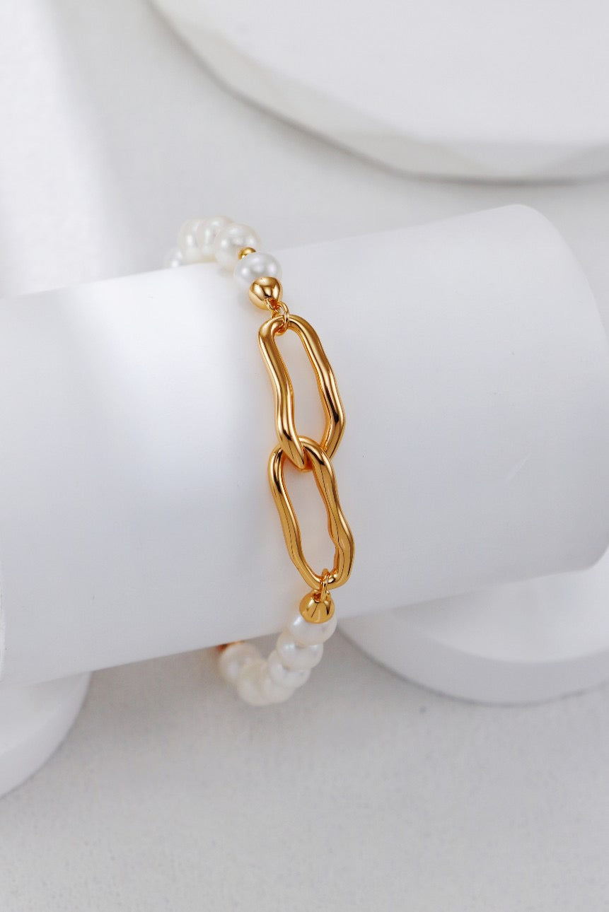 【Premium Quality】S925 Silver Bracelet with Natural Pearls