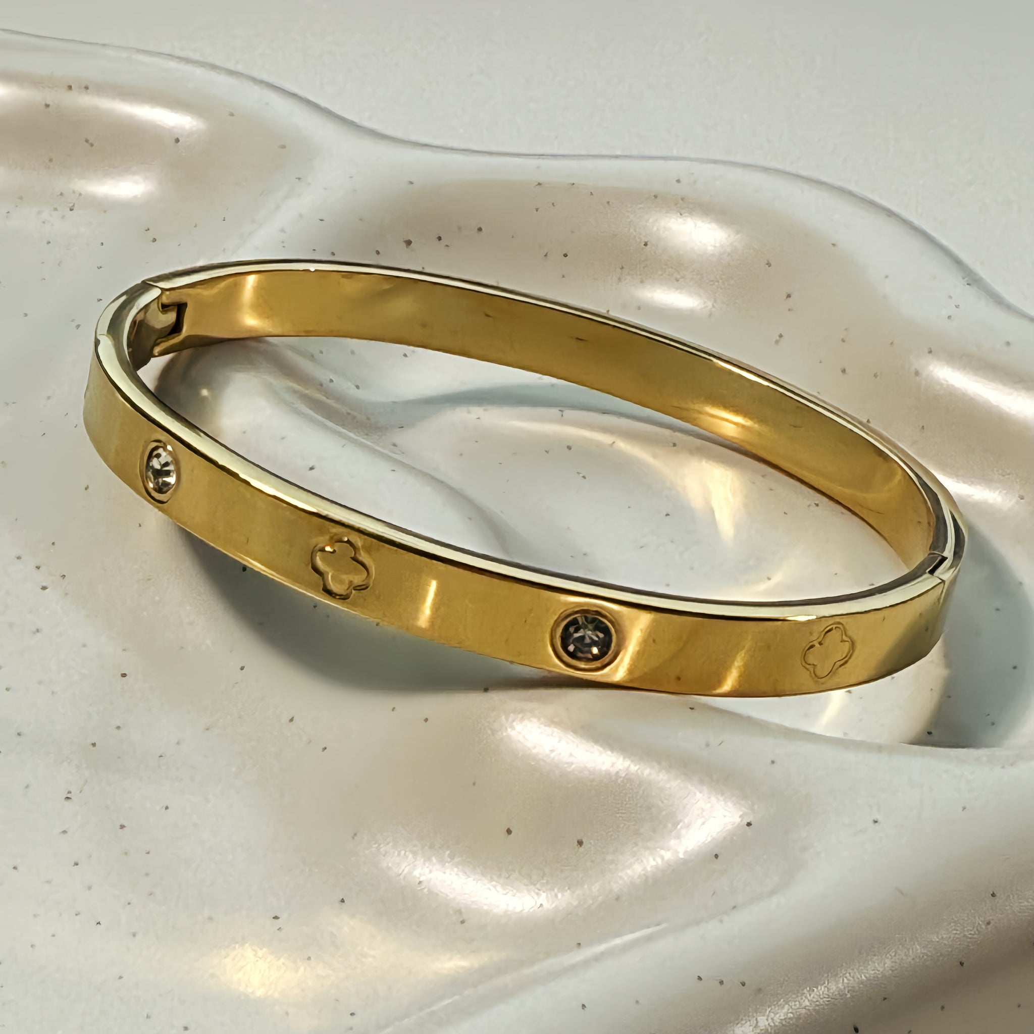 Lucky Clover Stainless Steel Bracelet