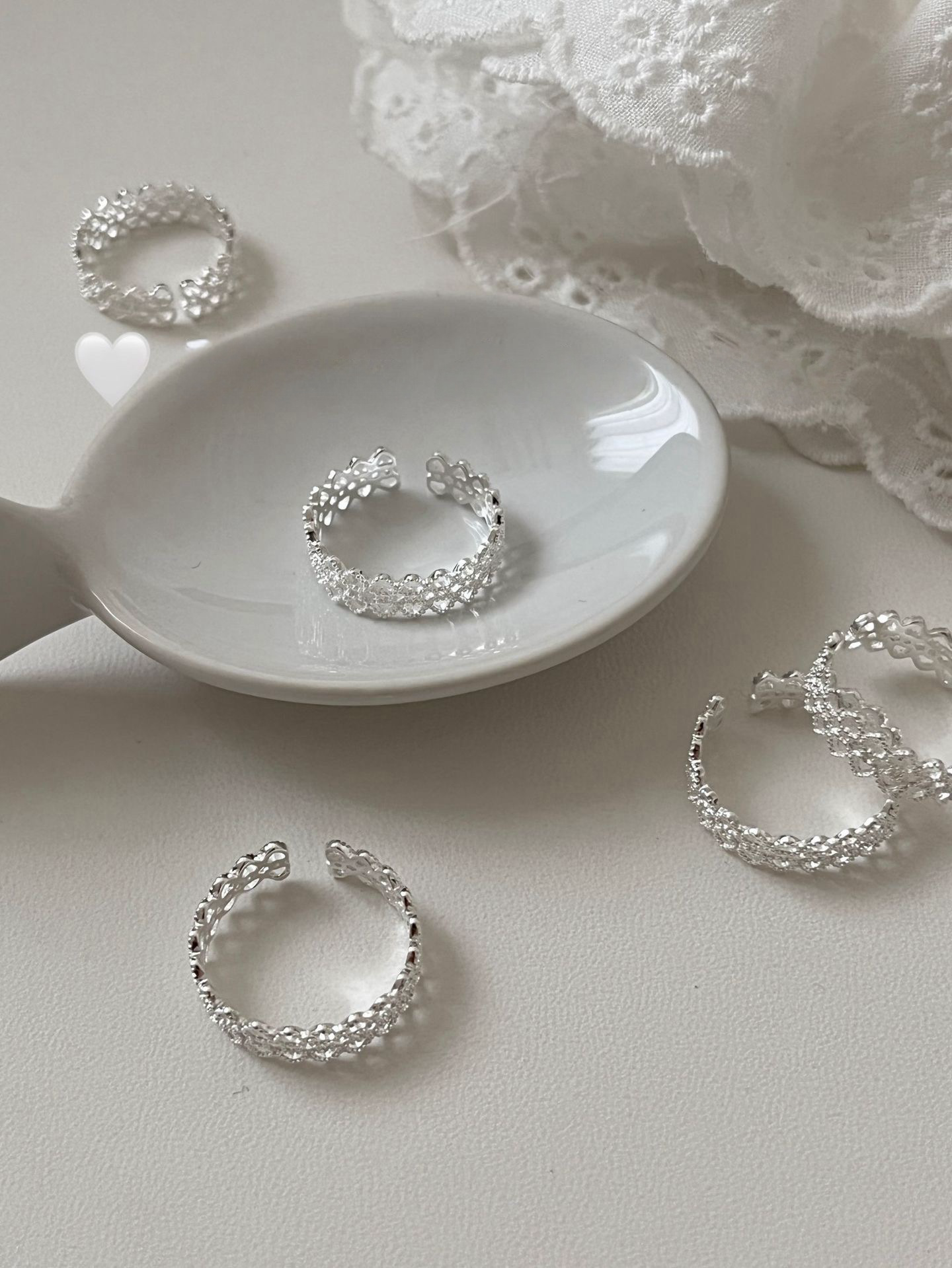 Sterling Silver Lace Ring