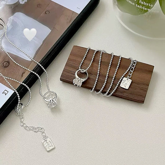 Mini Ring Pendant S925 Sterling Silver Necklace