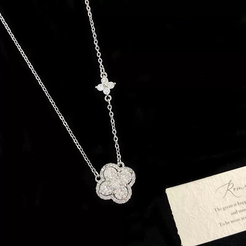 Sakura Necklace (pink/blue/silver)