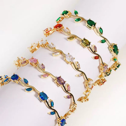 Adjustable Flower Bracelet | Natural Stone | Fade-Resistant Plated | Luxury Style