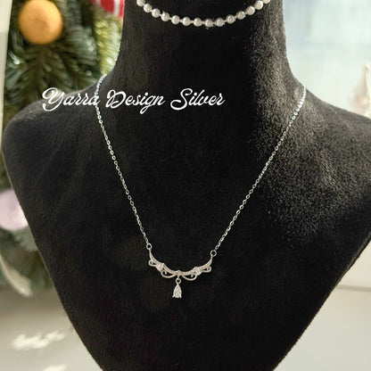 S925 Sterling Silver Princess Style Necklace