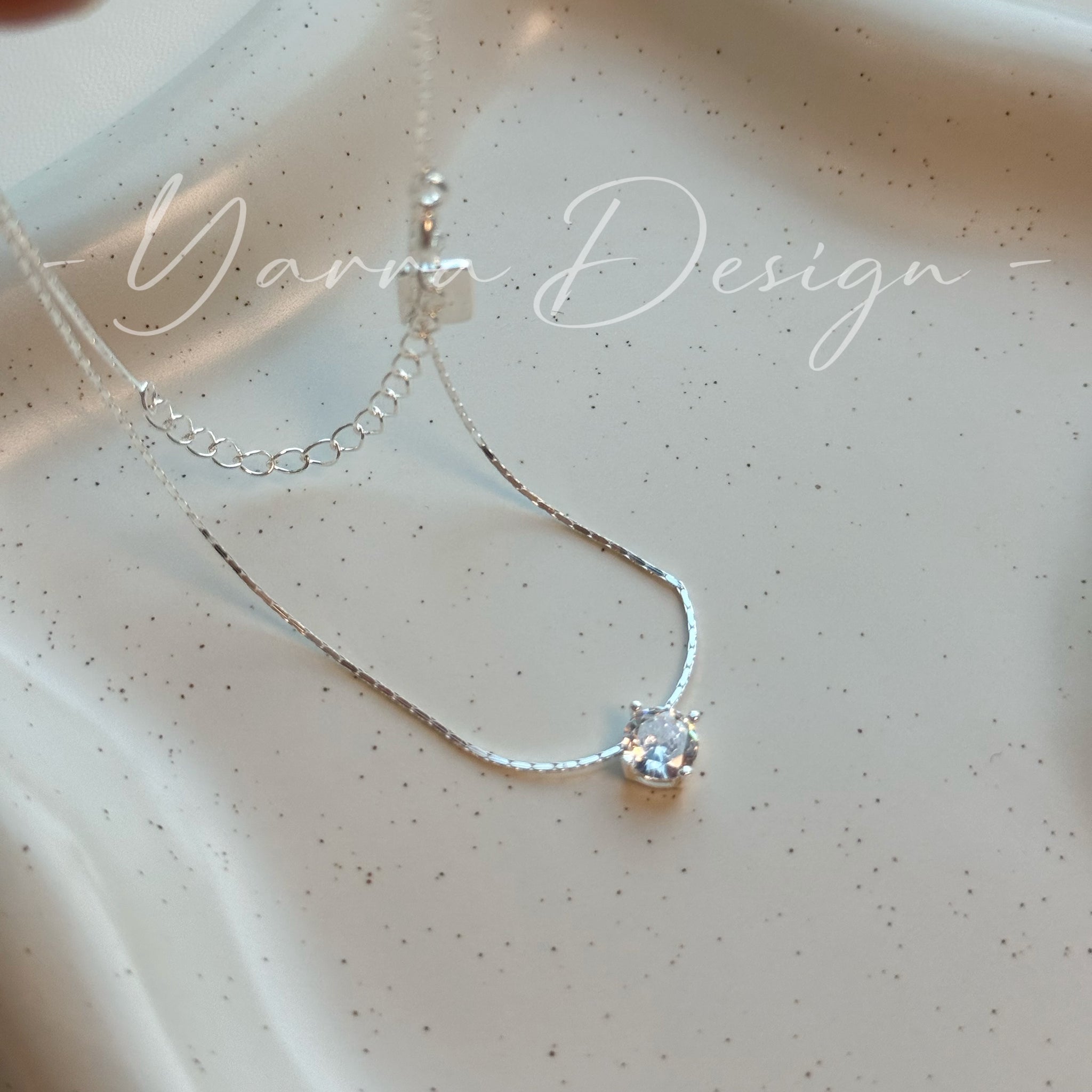 Elegant Zircon S925 Sterling Silver Necklace