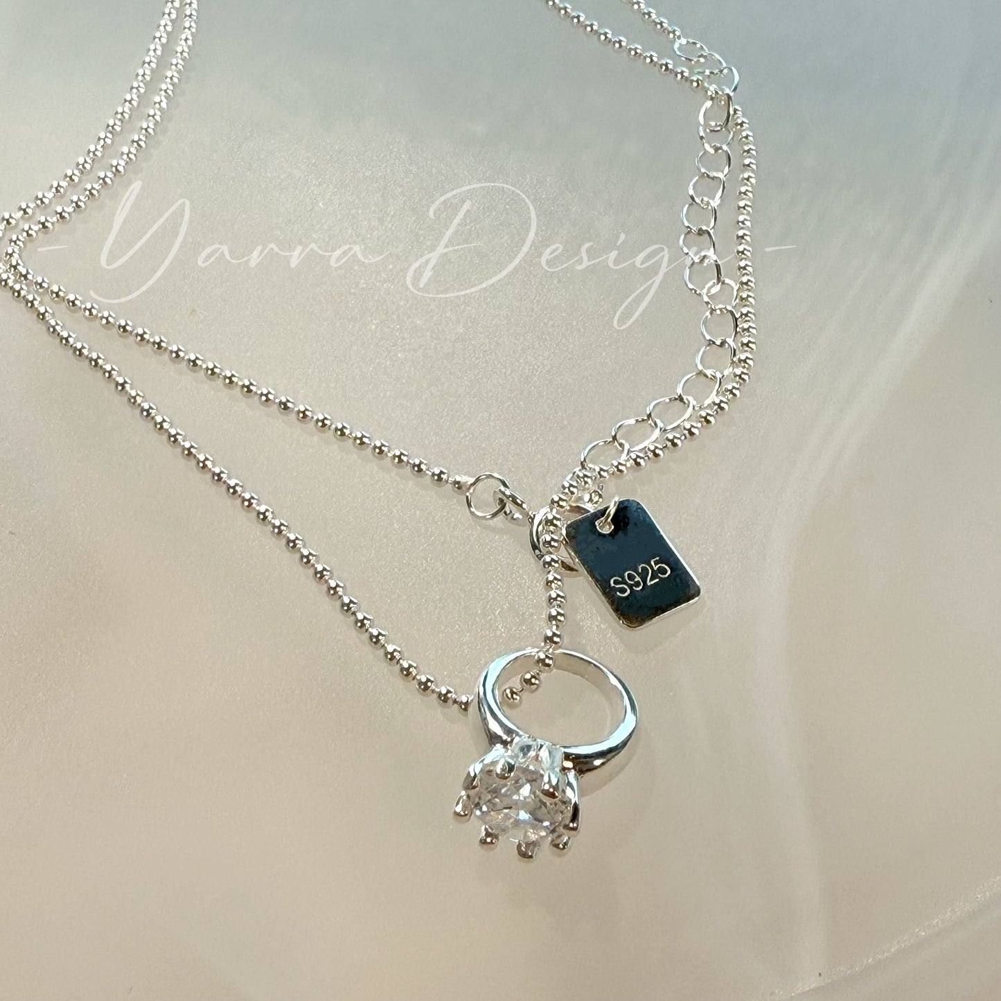 Mini Ring Pendant S925 Sterling Silver Necklace