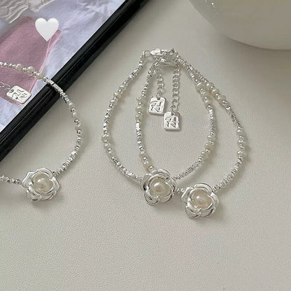 Camellia Pearl S925 Sterling Silver Bracelet
