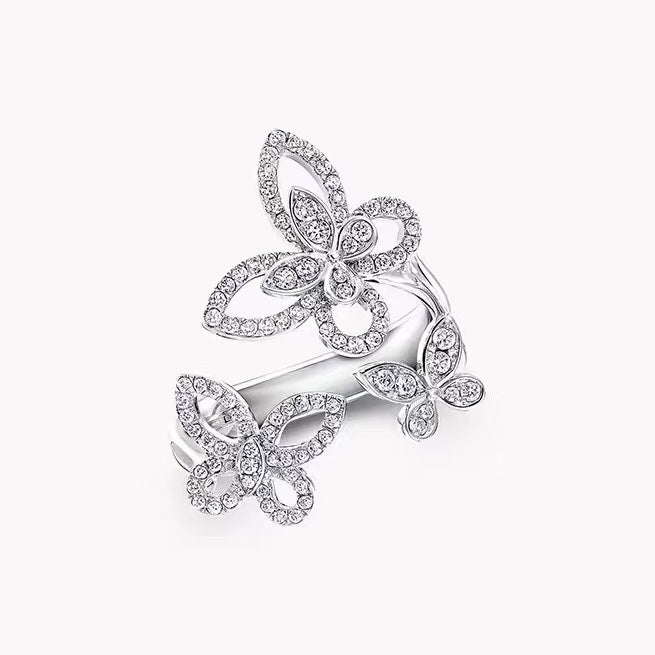 Triple Butterfly Ring