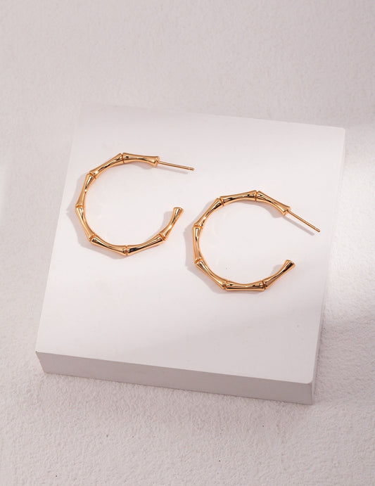 【Premium Quality】S925 Silver Half-Circle Hoop Earrings