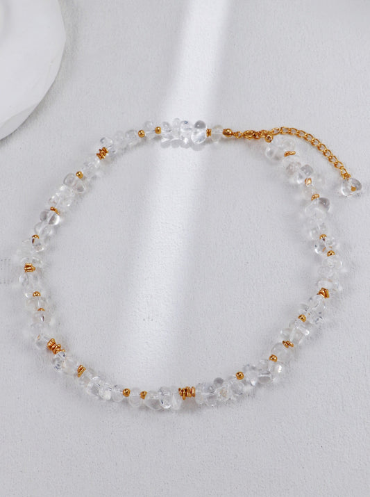 【Premium quality】925 Sterling Silver Vintage Gold Crystal Necklace