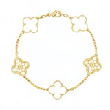 【Premium Quality】CNC Lucky Clover Five-Flower Bracelet