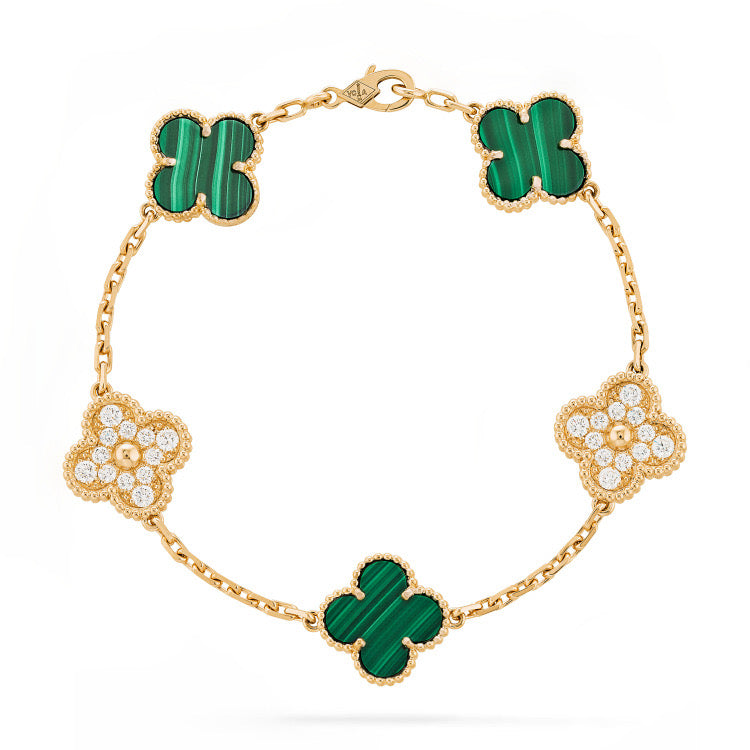 【Premium Quality】CNC Lucky Clover Five-Flower Bracelet