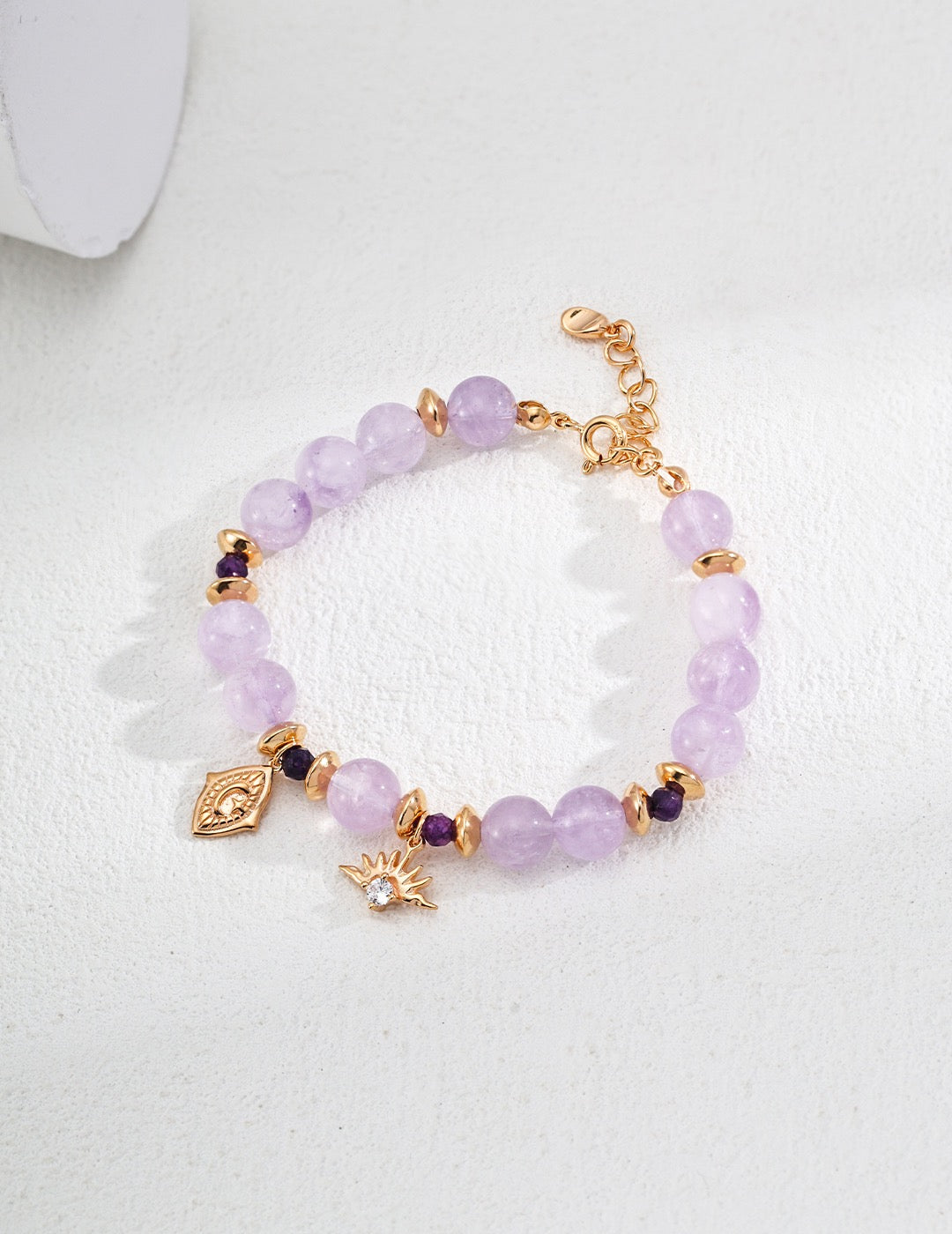 【Premium Quality】S925 Silver Bracelet with Natural Pearl, Amethyst & Aquamarine