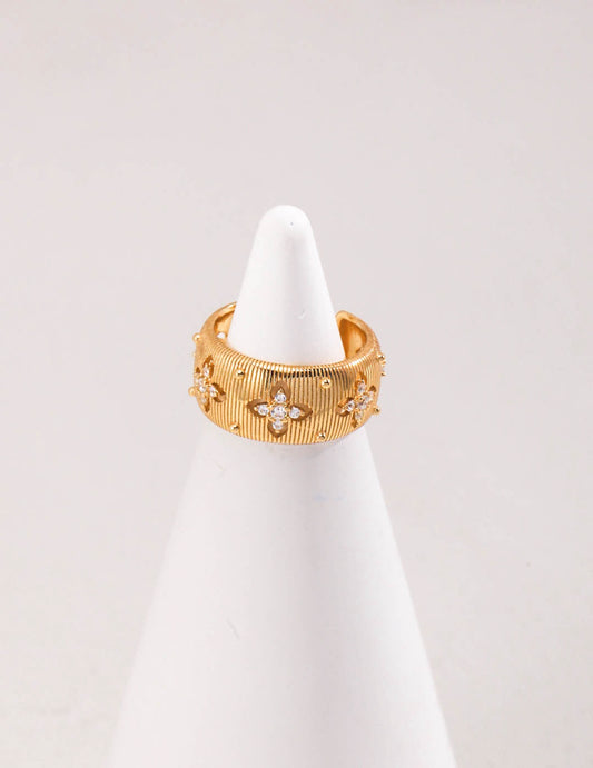 【Premium quality】925 Sterling Silver Minimalist Four-Point Star Ring