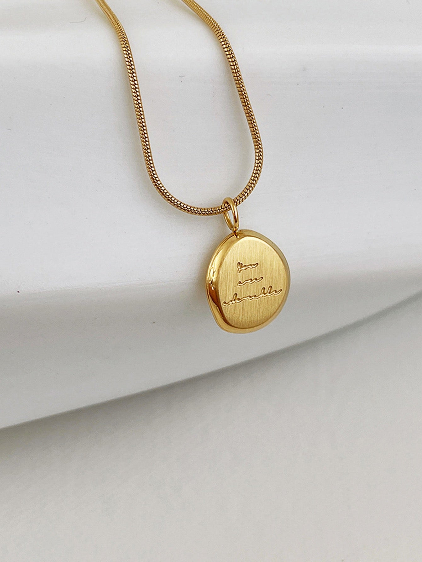 Trendy Titanium Steel Necklace – Fade-Proof Pendant Chain, Minimalist Statement Jewelry