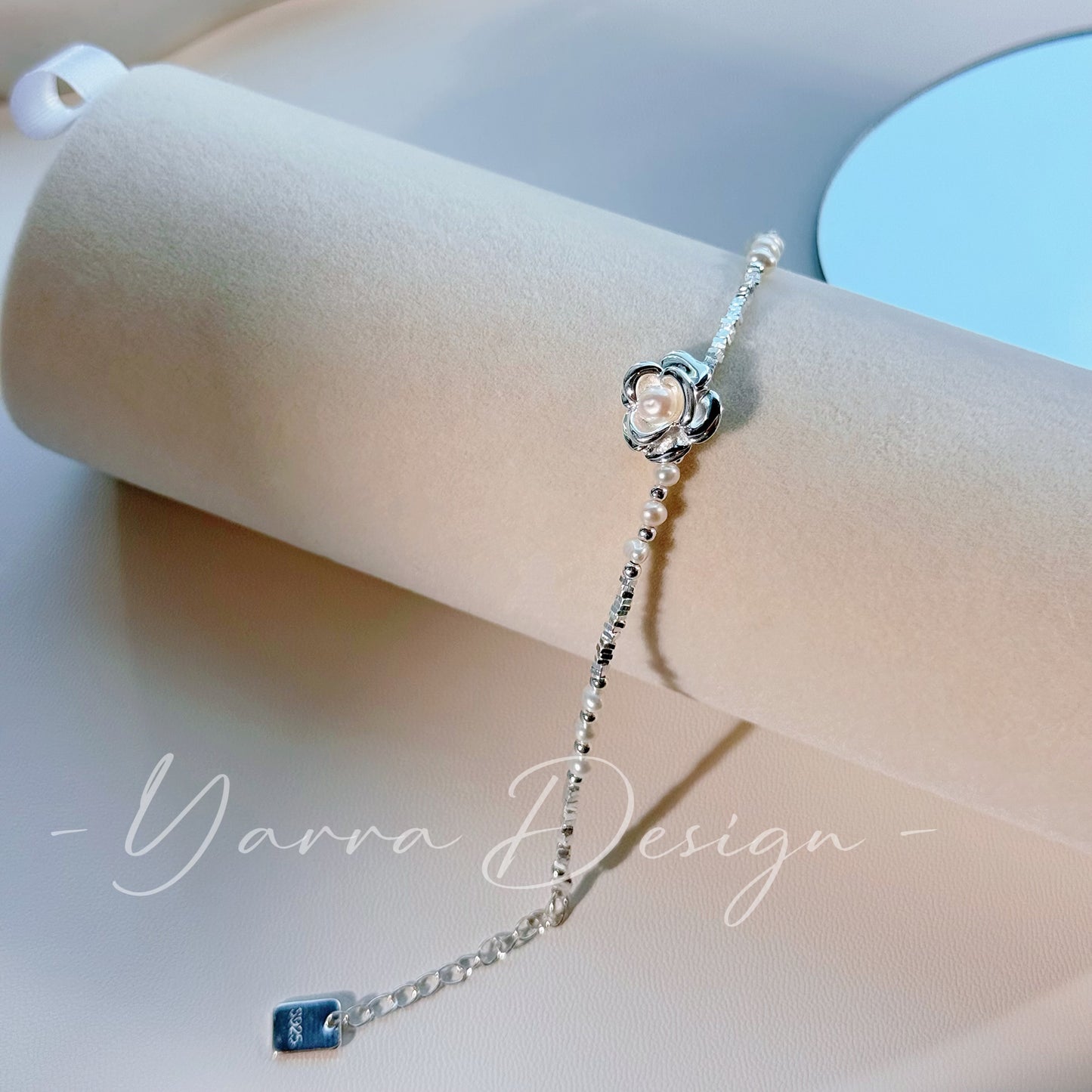 Camellia Pearl S925 Sterling Silver Bracelet