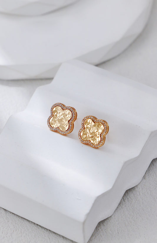 【Premium Quality】S925 Silver Four-Leaf Clover Stud Earrings